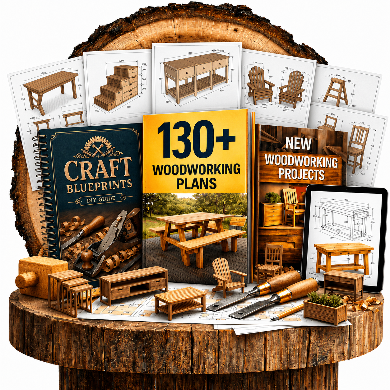 CB Master Pack 130+ Wood projects